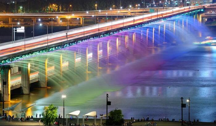 반포 한강공원 무지개 분수