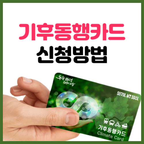 기후동행카드 신청방법