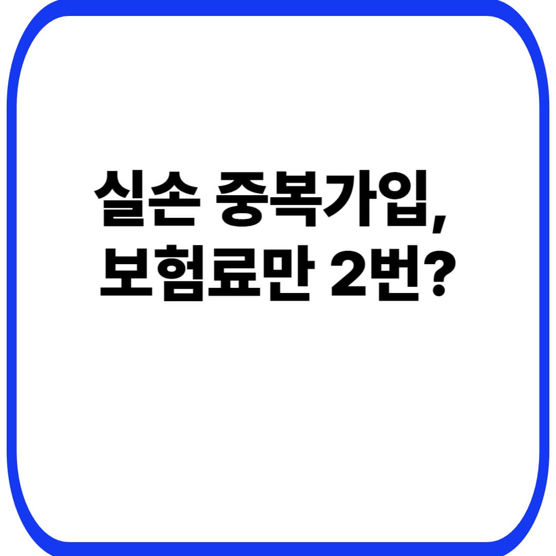 실손보험 중복가입 확인&middot;정리 방법: &ldquo;보험료는 두 번, 보상은 한 번&rdquo; 막는 10분 점검