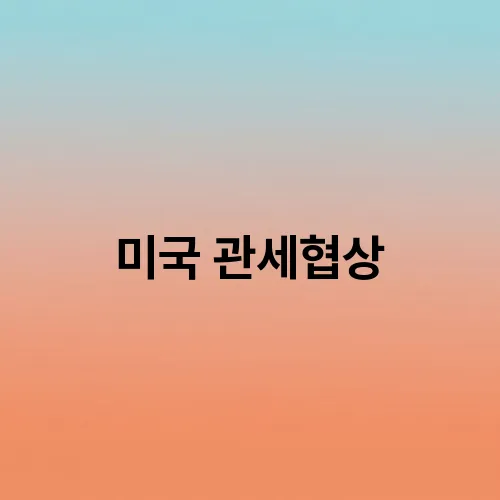 미국 관세협상