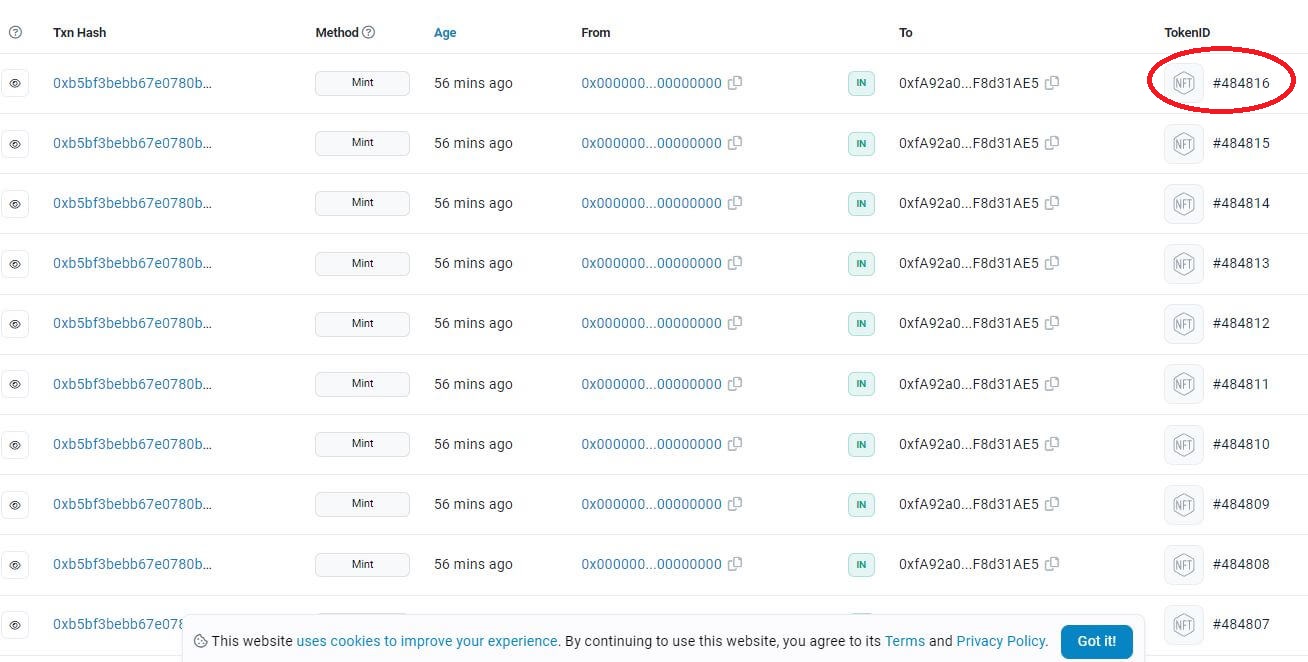 TOKEN ID