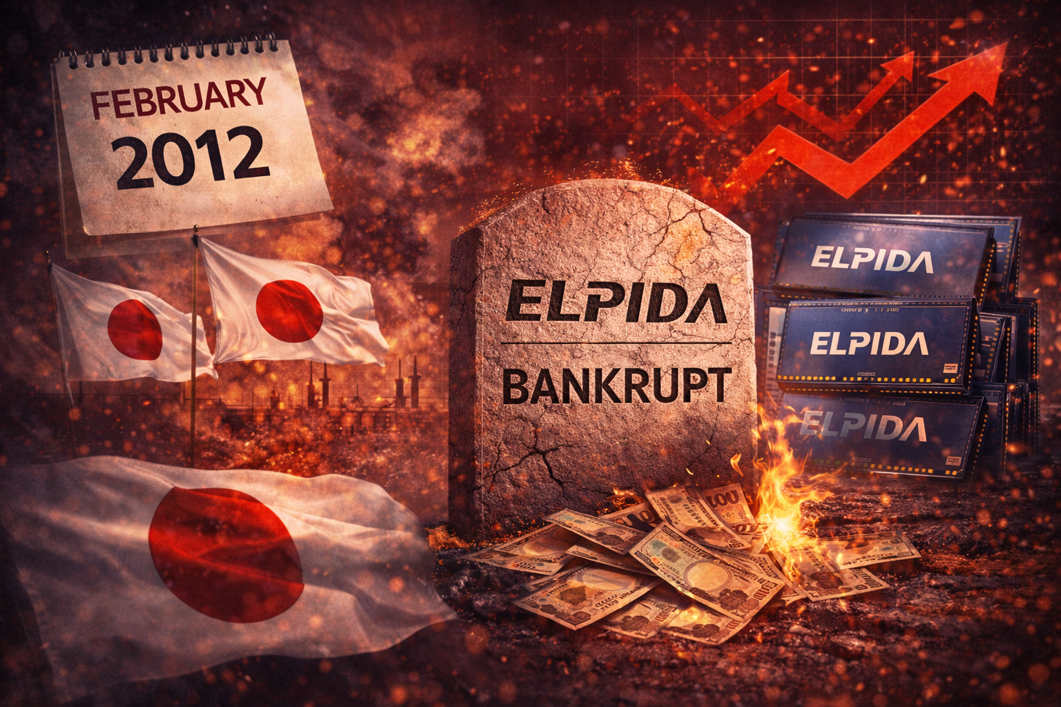 2012 일본 엘피다 파산 이미지