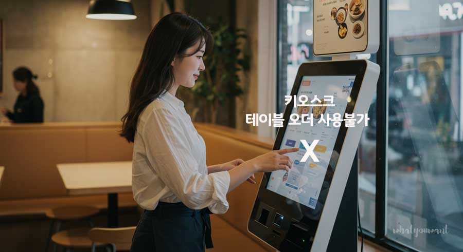 키오스크, 테이블오더 결제 불가