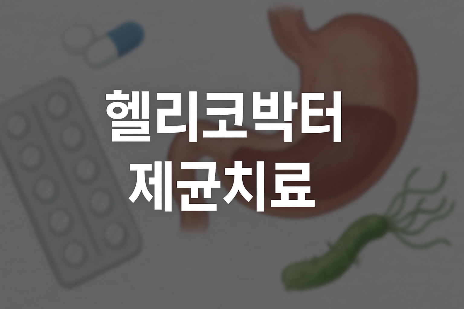 헬리코박터 제균치료 방법과 성공률
