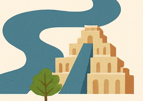 강 근처 수자원을 통해 문명이 시작된 이미지