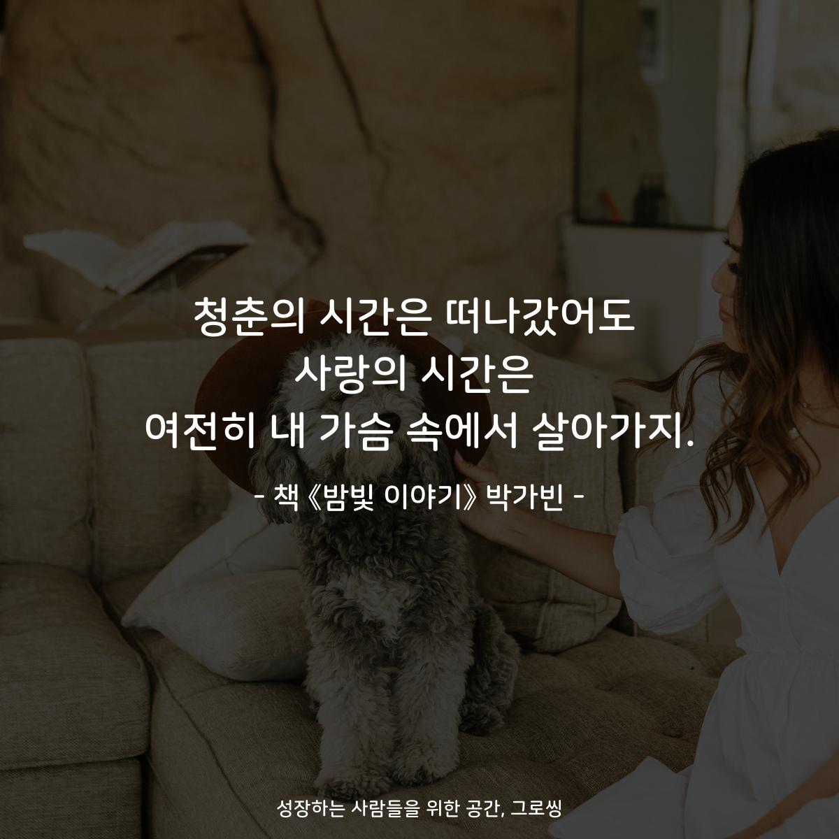 청춘의 시간은 떠나갔어도
사랑의 시간은
여전히 내 가슴 속에서 살아가지.