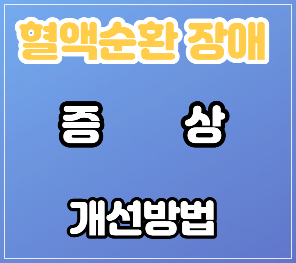 혈액순환장애 증상 개선방법