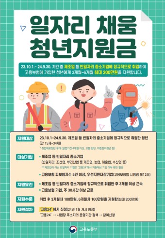 온통청년 일자리채움 : 빈일자리 청년취업지원금