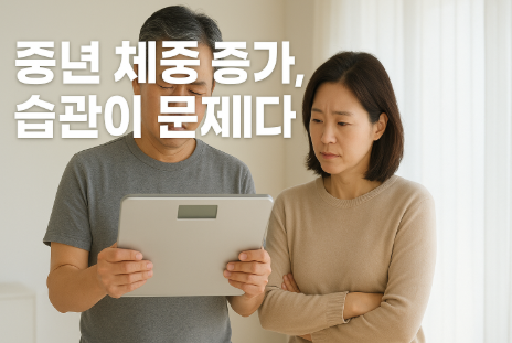 습관이 만드는 중년의 체중 증가