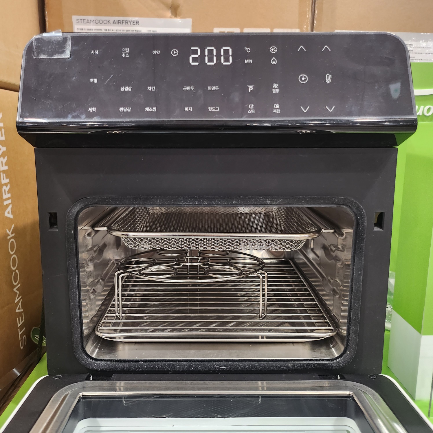 스팀 에어프라이어-1인 가구 에어프라이어