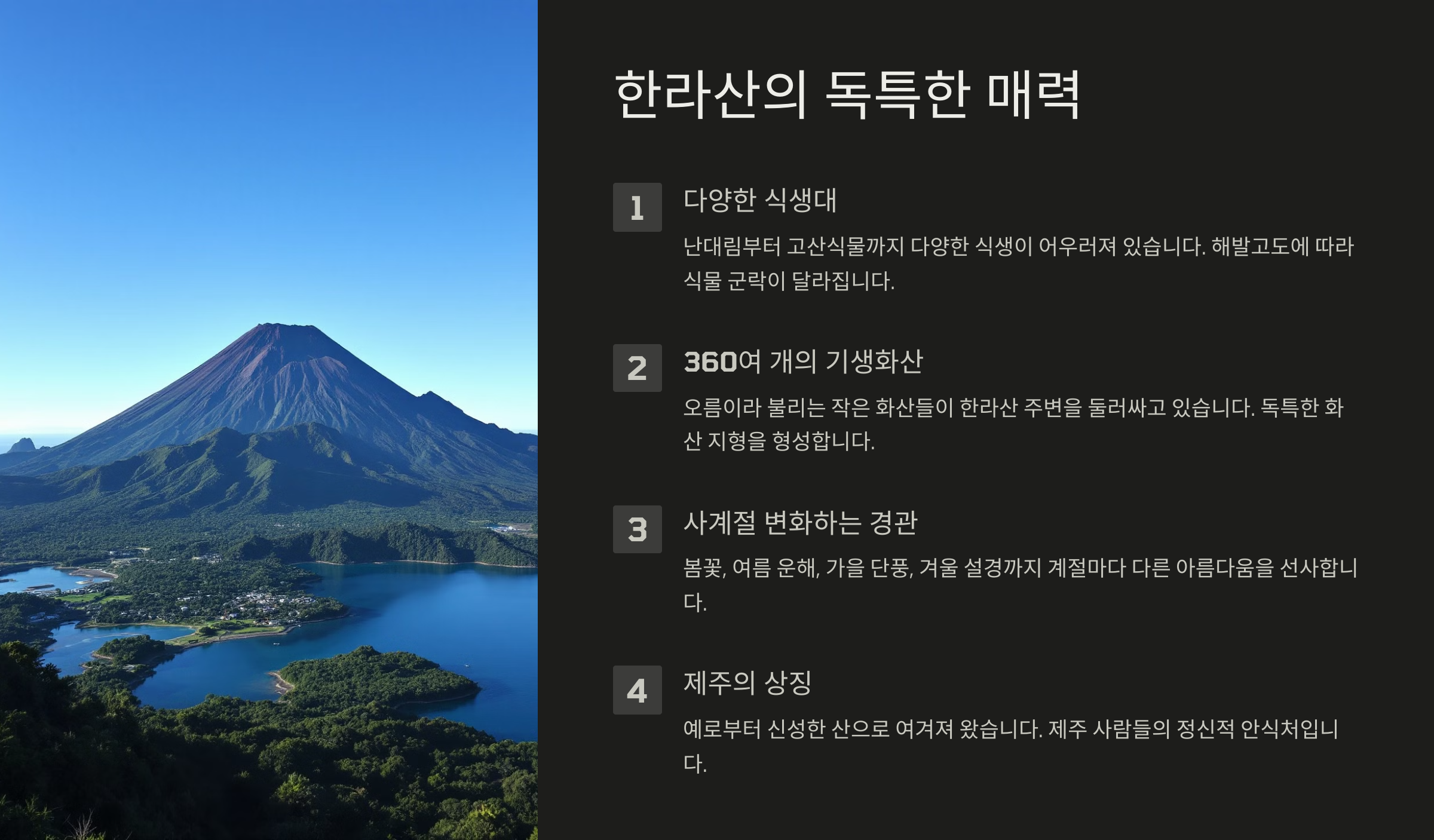 제주도 한라산 등반 코스