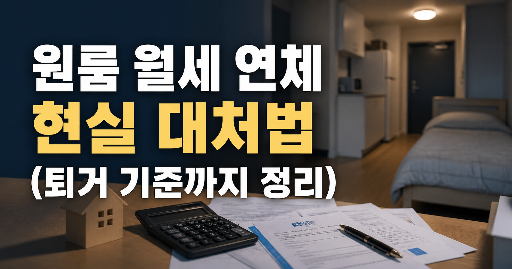 원룸 월세 연체 현실 대처법