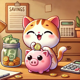 저금하는 고양이 이미지