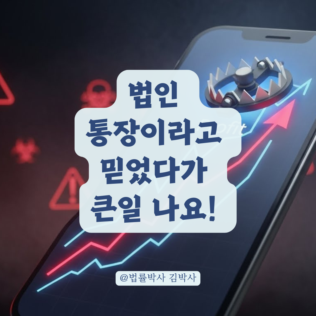 "법인 통장이니 믿으라고요?" 주식회사 명의를 악용한 신종 투자 사기의 실체와 대처법.