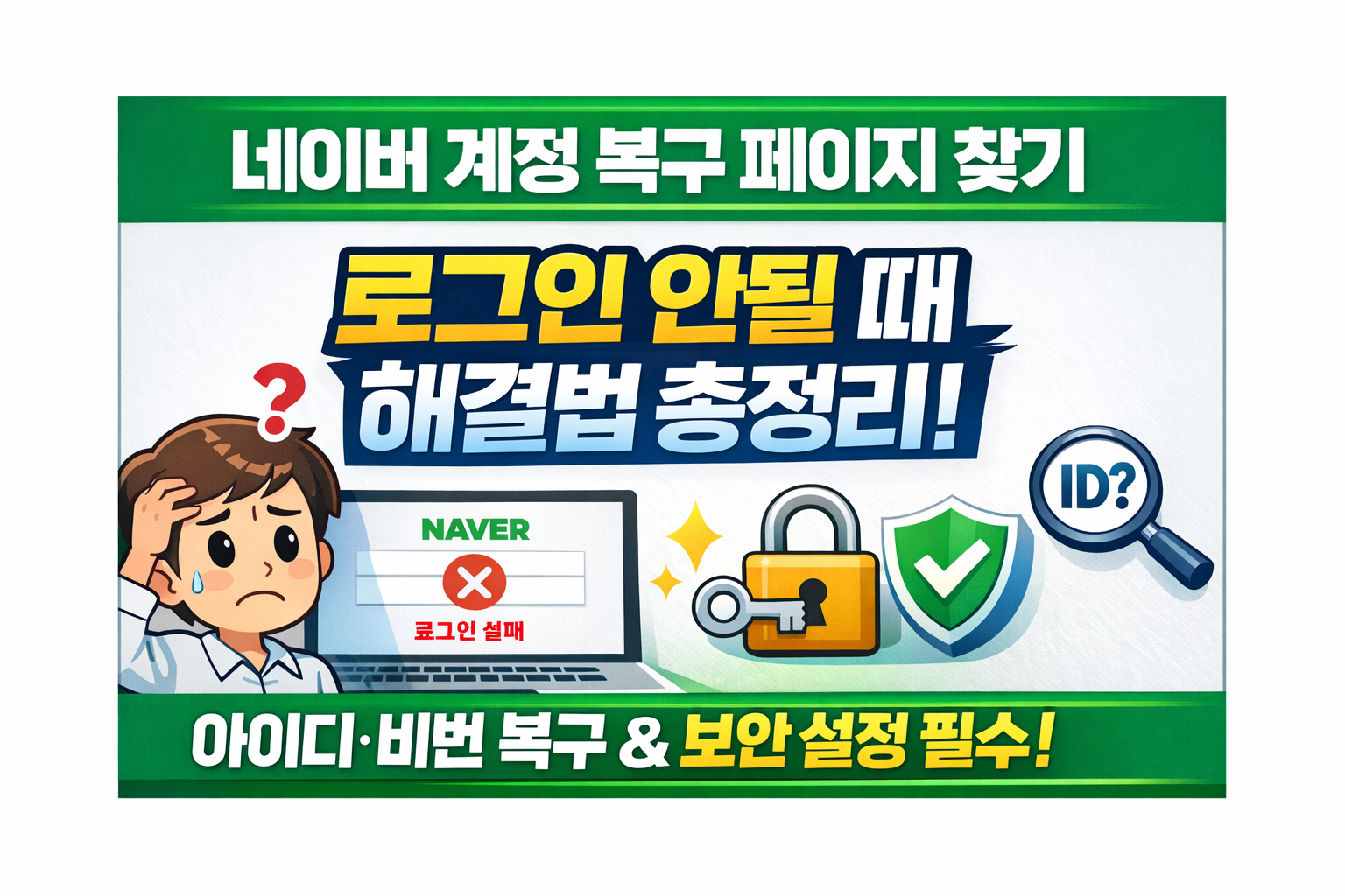 네이버 계정 복구 페이지 찾는 방법