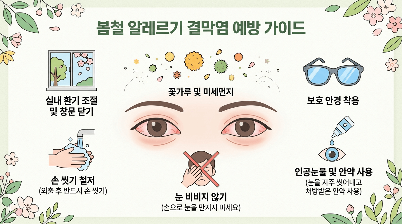 봄철 꽃가루 미세먼지와 알레르기 결막염 관리 가이드