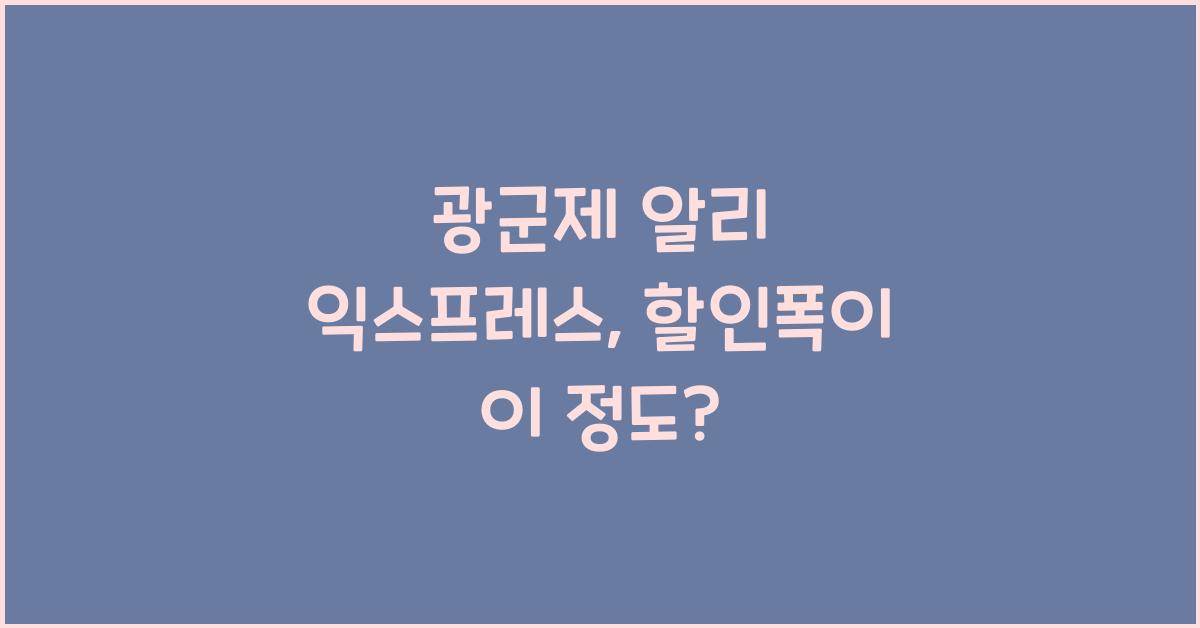 광군제 알리 익스프레스