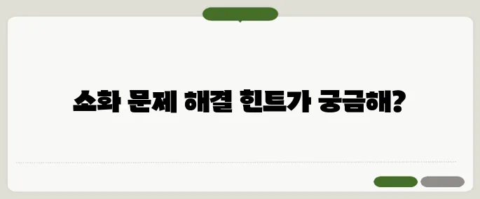 소화가 잘 안될 때 나타나는 증상과 해결책