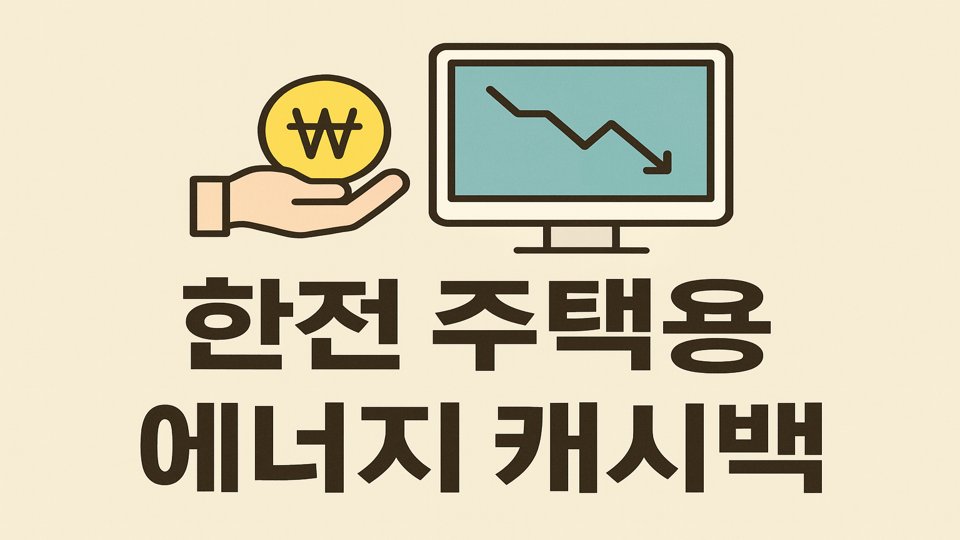 한전 주택용 에너지 캐시백 안내 이미지 - 절전하면 돌려받는 전기요금 혜택. ⓒ 조이정책라이프