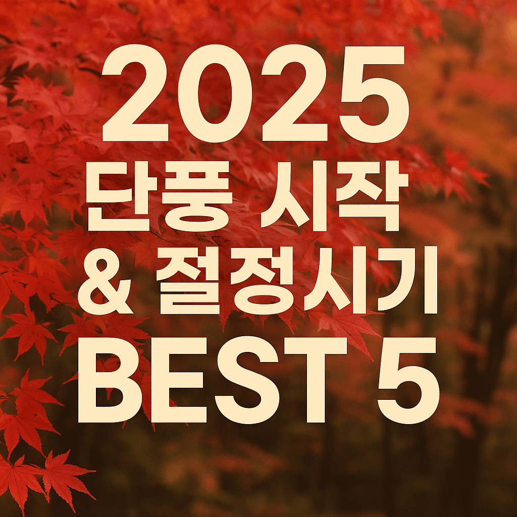 올해 단풍 시작 시기와 절정 시기