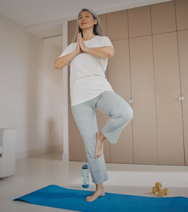 한 발 들고 서기