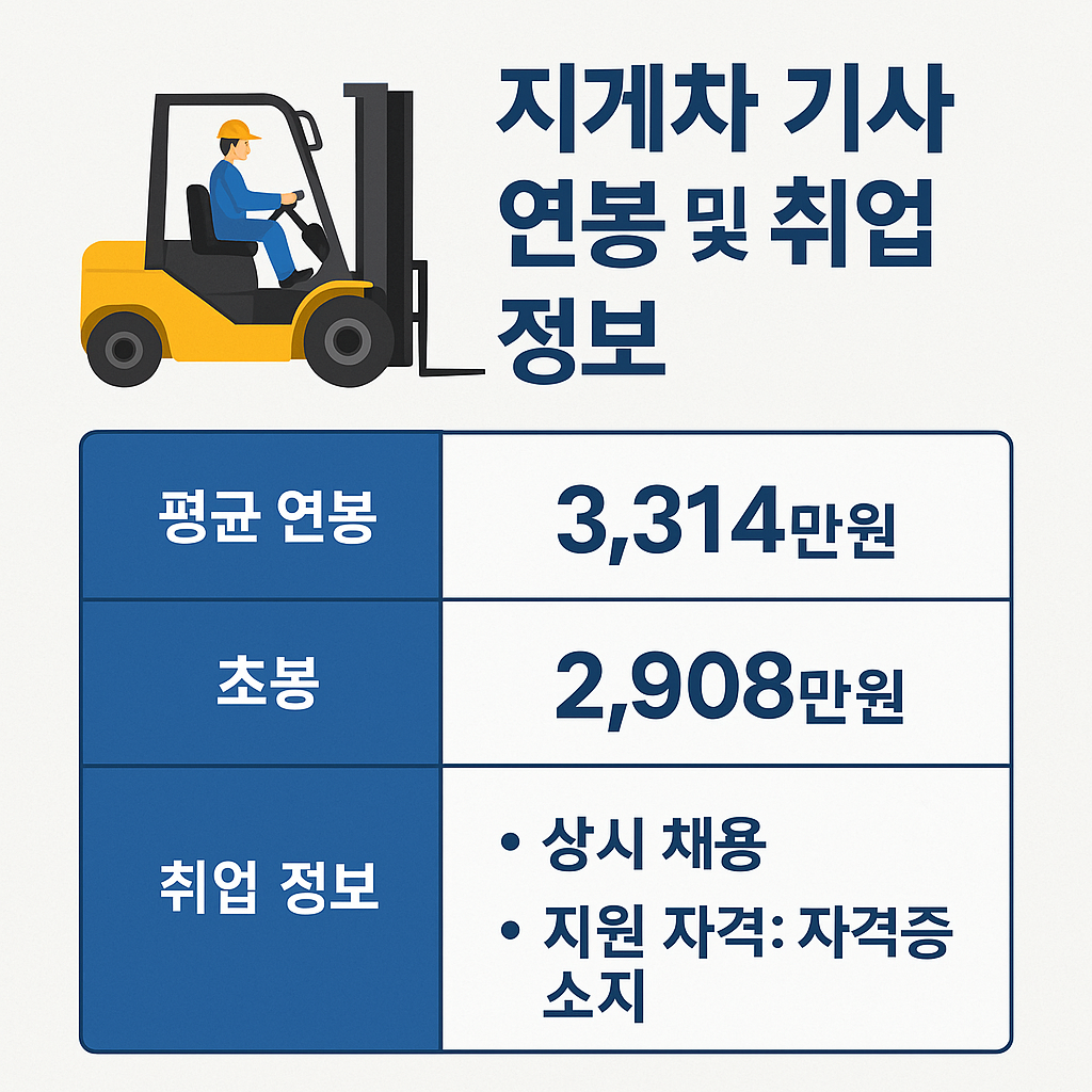 지게차 기사 연봉 & 취업 정보