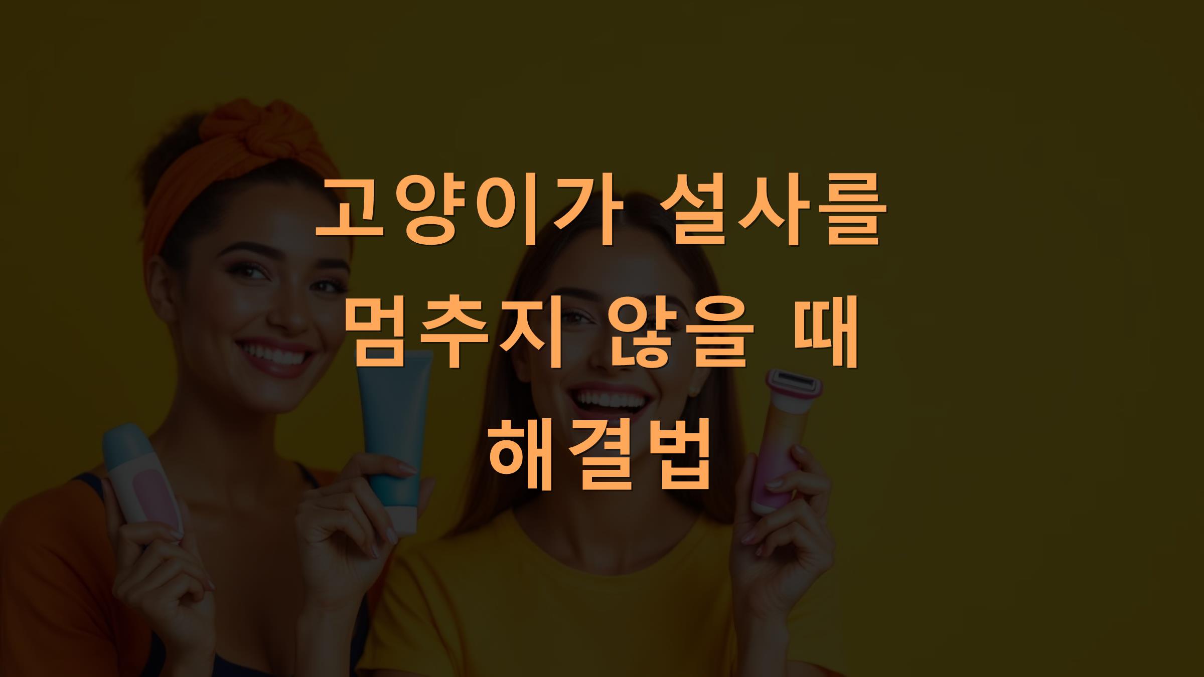 고양이가 설사를 멈추지 않을 때 해결법