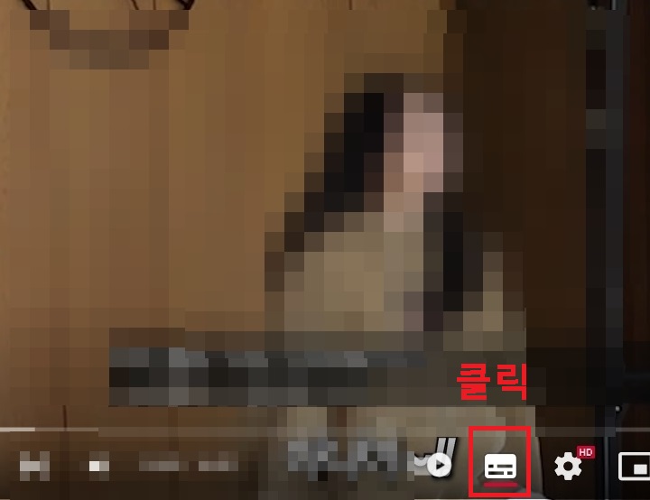 자막 버튼 보임