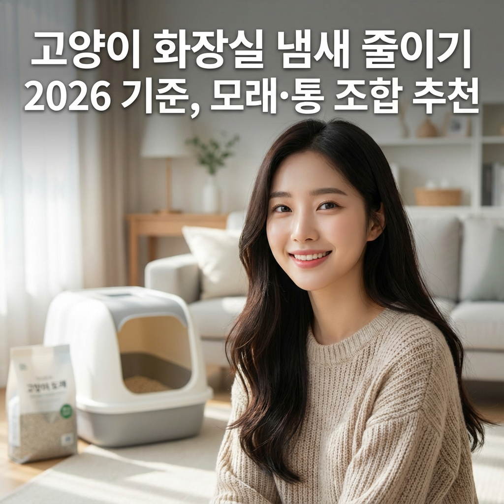 고양이 화장실 냄새 줄이기 2026 기준 ｜ 모래&middot;통 조합 추천