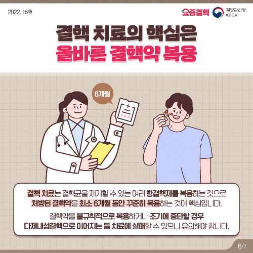 결핵 증상과 치료방법(질병관리청)