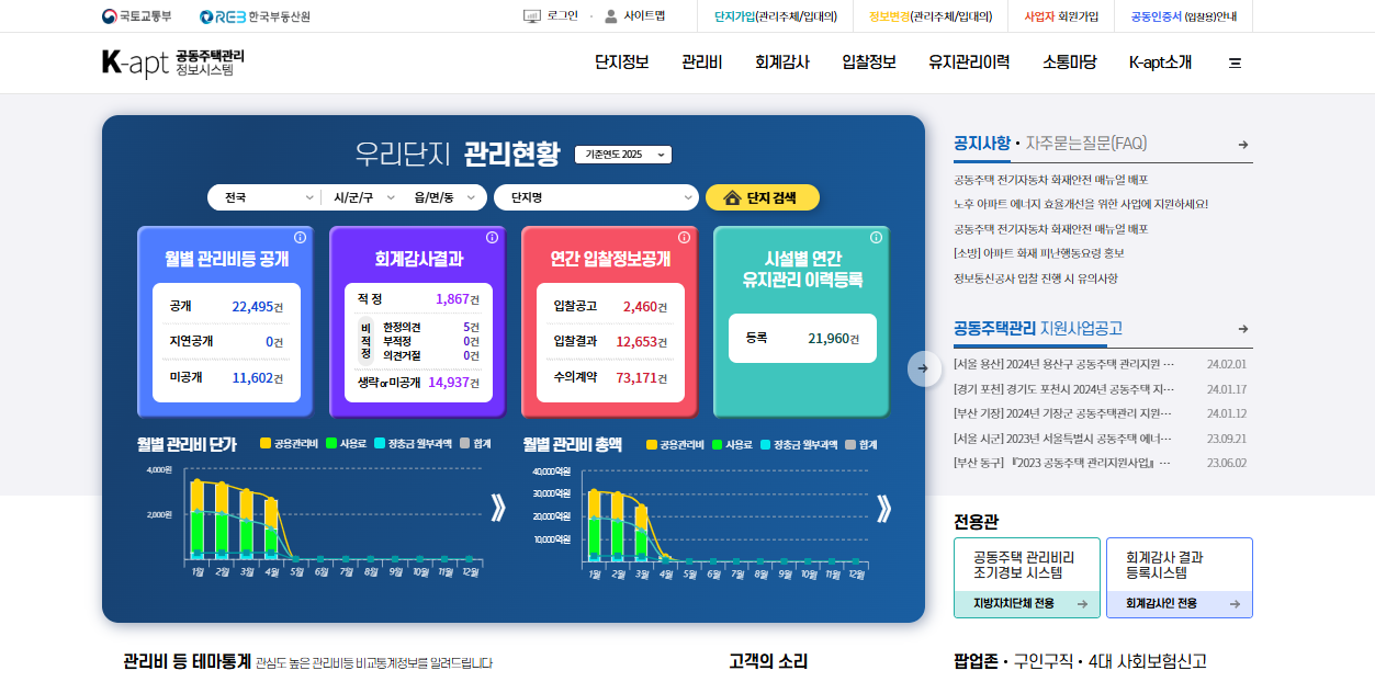 K-apt 공동주택관리 정보시스템