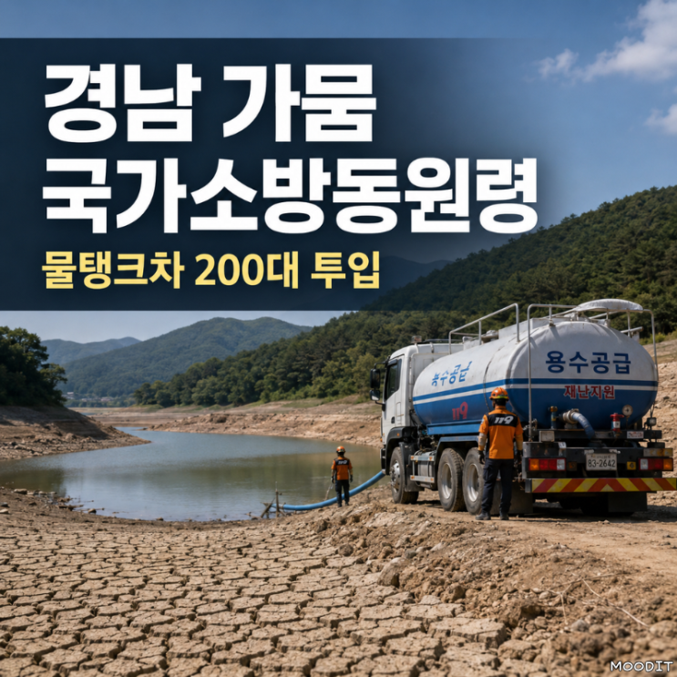 경남 가뭄 국가소방동원령