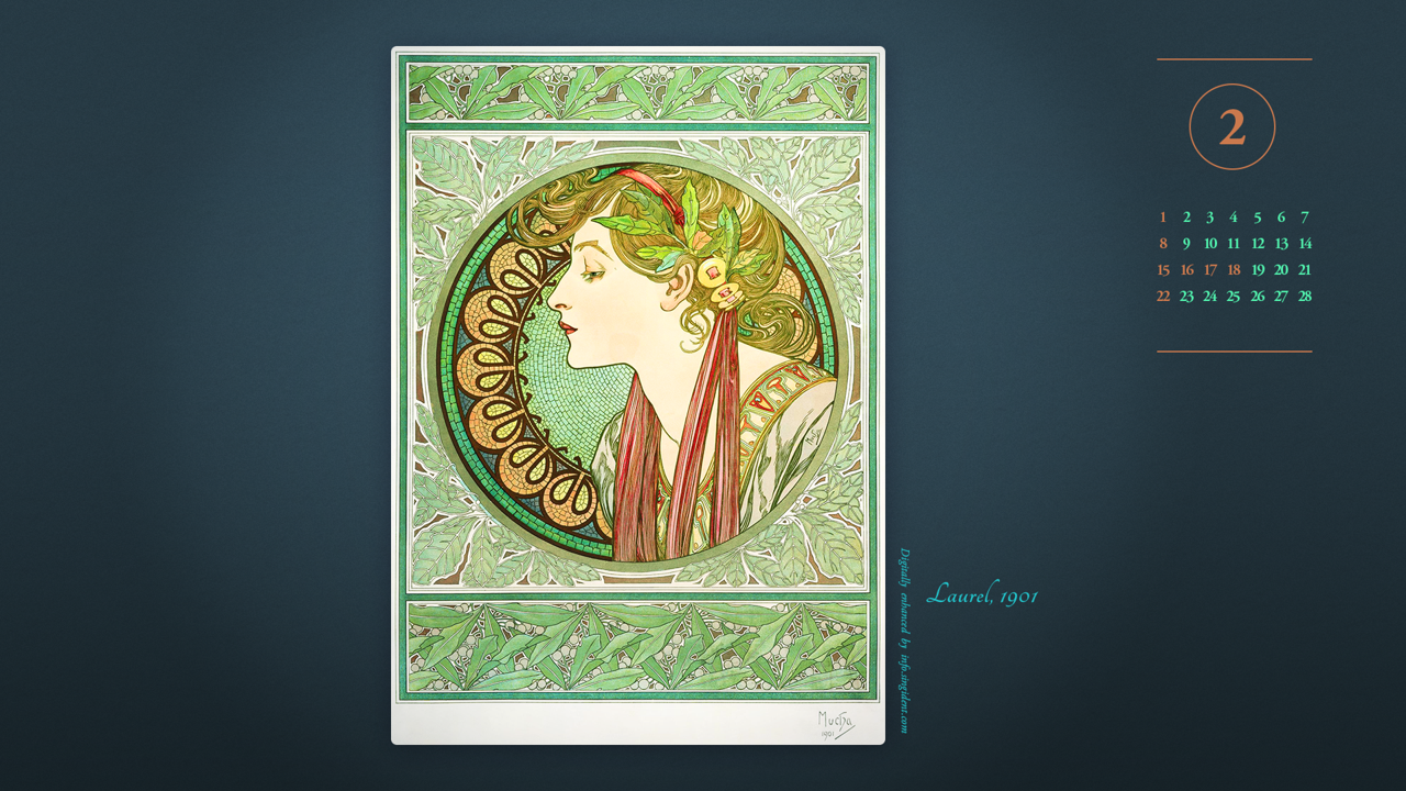 07 로렐 A - 2026년2월 달력배경화면