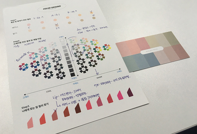 퍼스널컬러-진단표