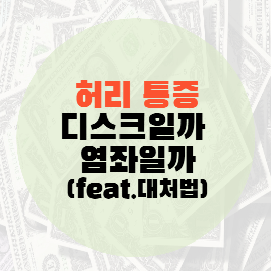 허리 디스크인지 아닌지
