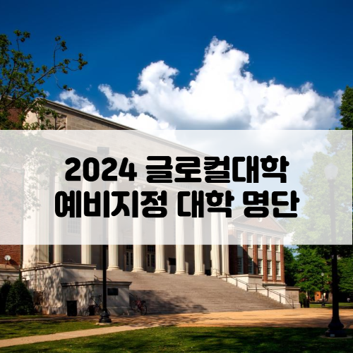 글로컬대학 예비지정 대학 명단