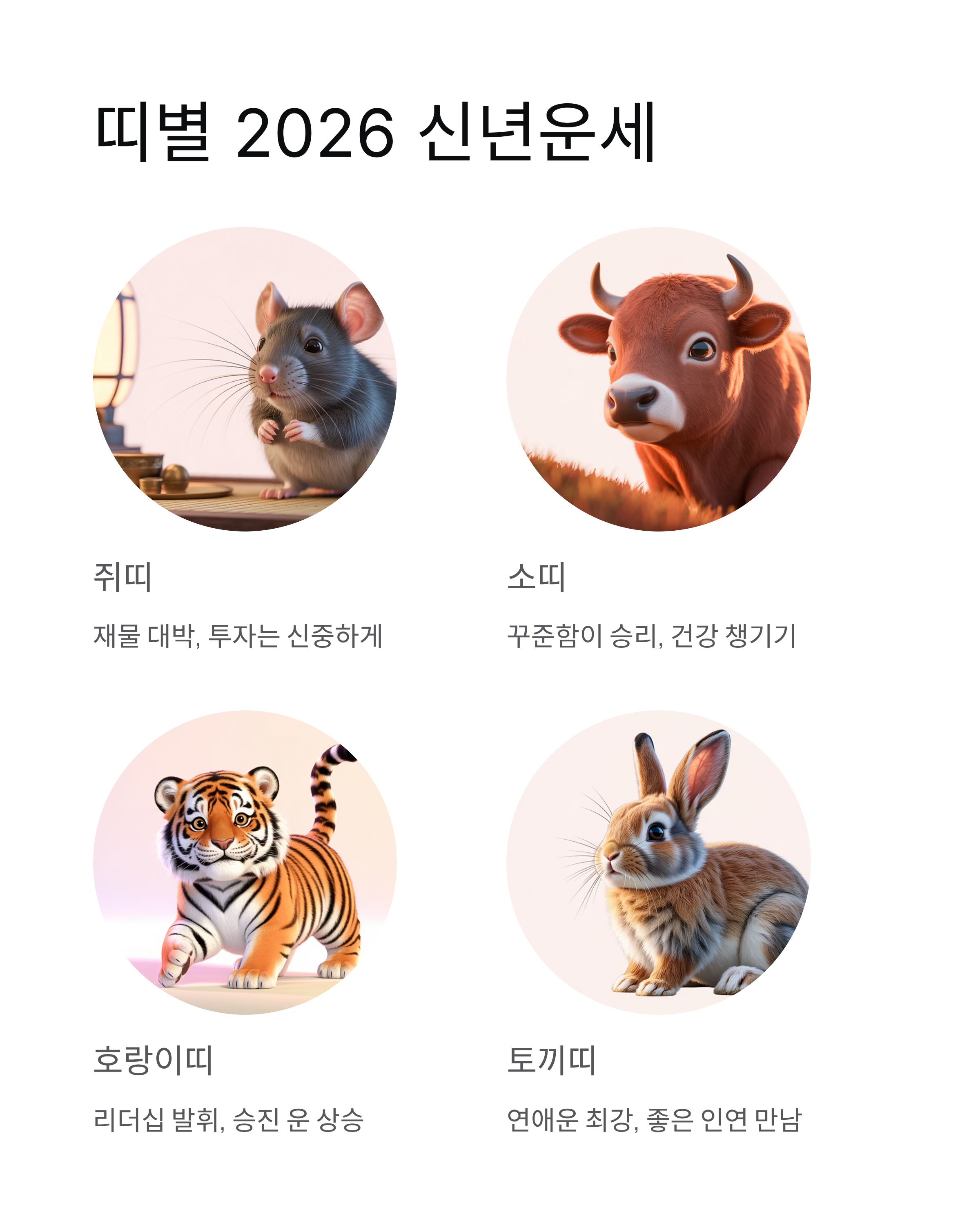 2026 무료 신년운세 대공개!띠별 토정비결·재물운·연애운까지 완벽 정리 🔥