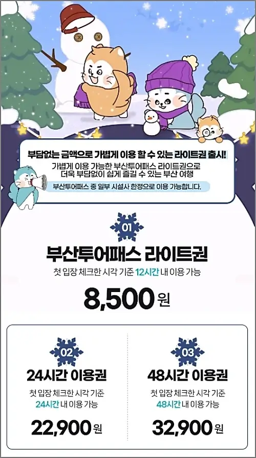 부산투어패스-종류-가격