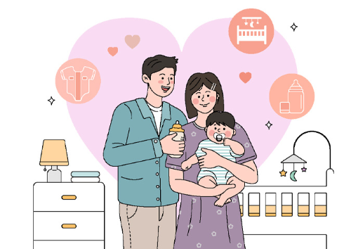 알트태그-아이 한 명을 키우는 가정