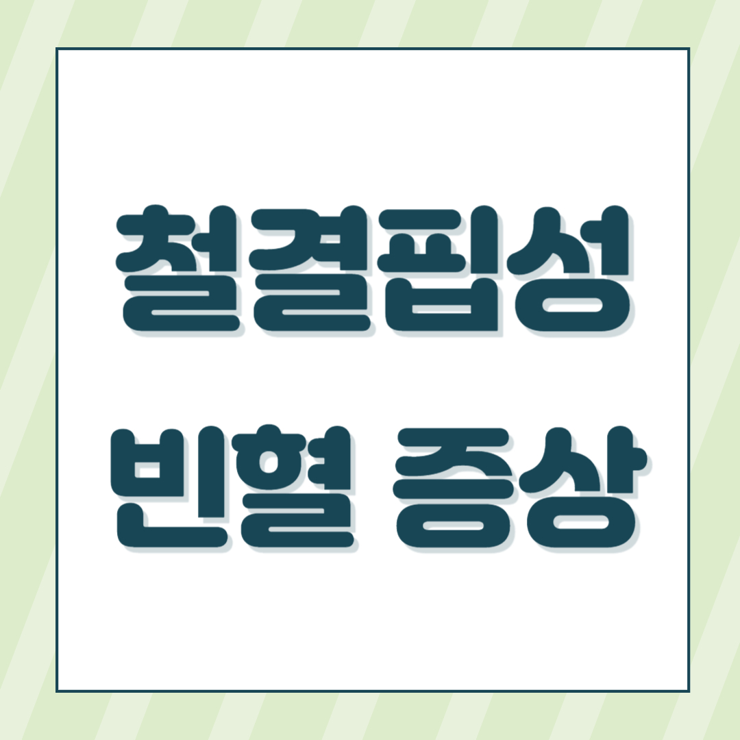철결핍성 빈혈 증상