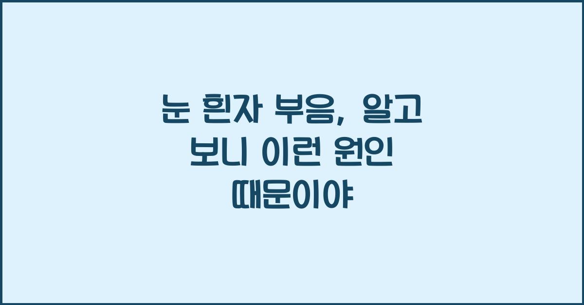 눈 흰자 부음