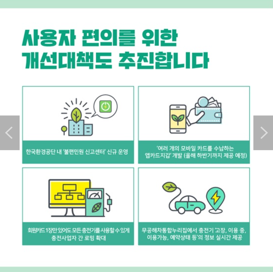 전기차 충전 주의 안내문