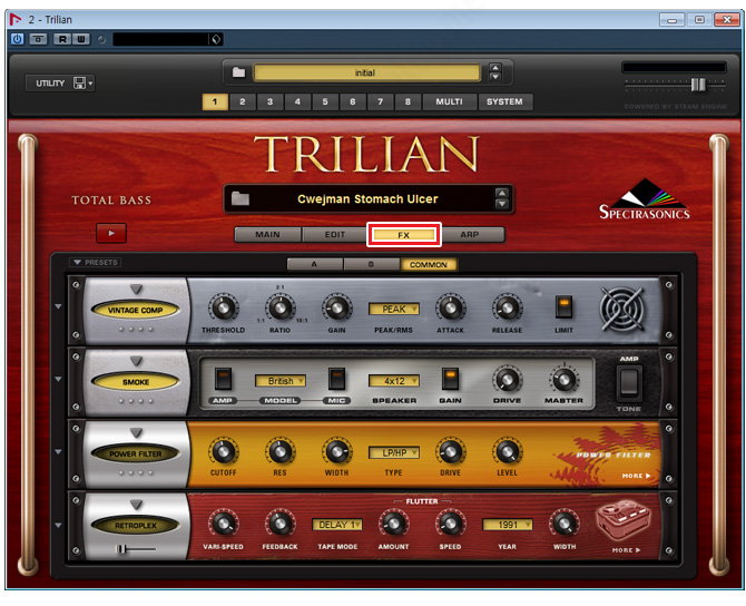 VSTi 베이스 bass 틀리리안 trilian 사용 방법