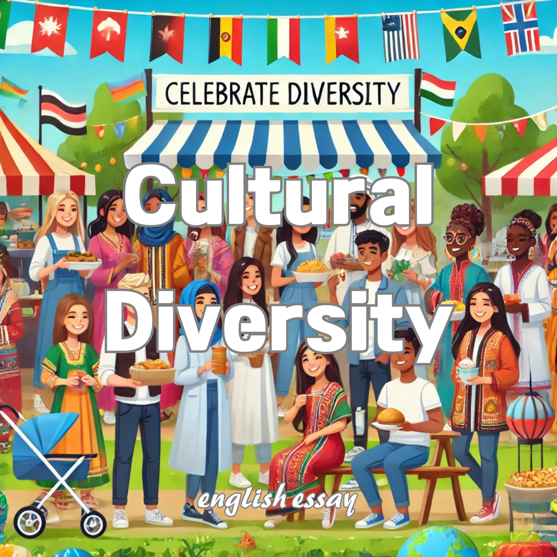 📌 Title: Cultural Diversity in My Community: Benefits and Challenges 우리 지역 사회의 문화적 다양성: 장점과 도전 과제