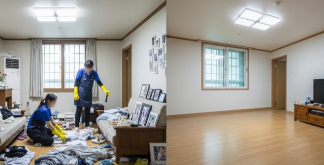 사천 고독사청소 및 정리 후 모습