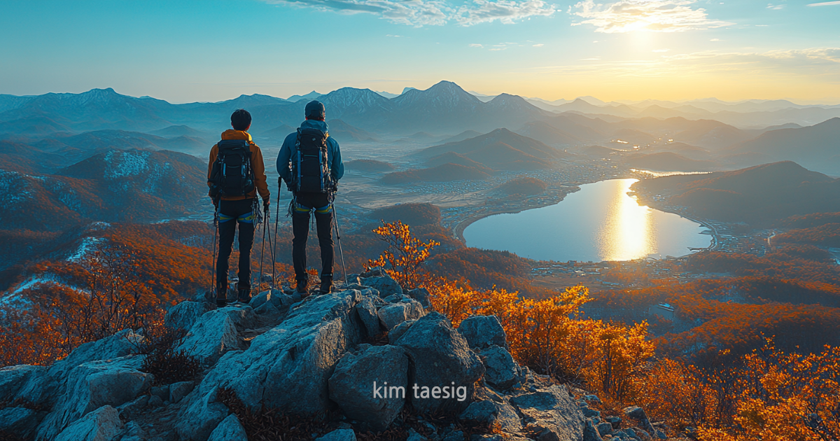 금산 등산 모습