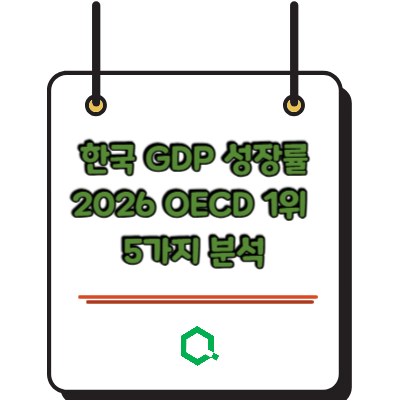 한국 GDP 성장률 2026 OECD 1위 5가지 분석