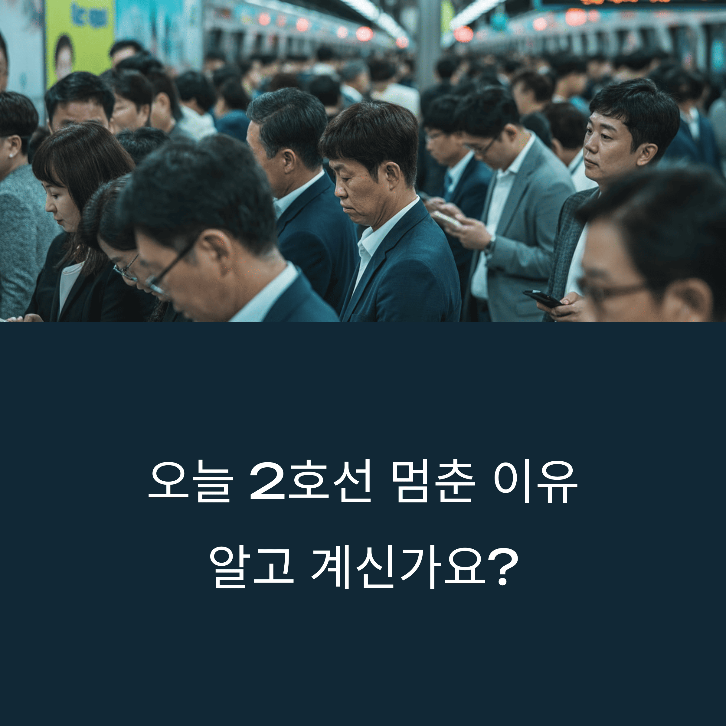 지하철 2호선이 멈춘 이유