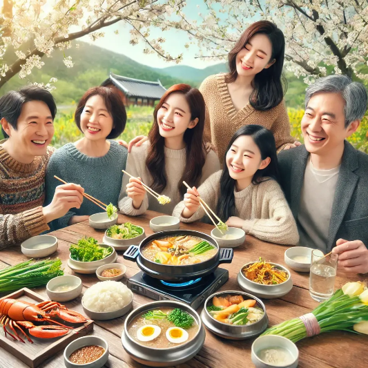 냉이,달래,쑥,봄나물,쭈꾸미,삼계탕,미나리,부추,대추,인삼,도다리