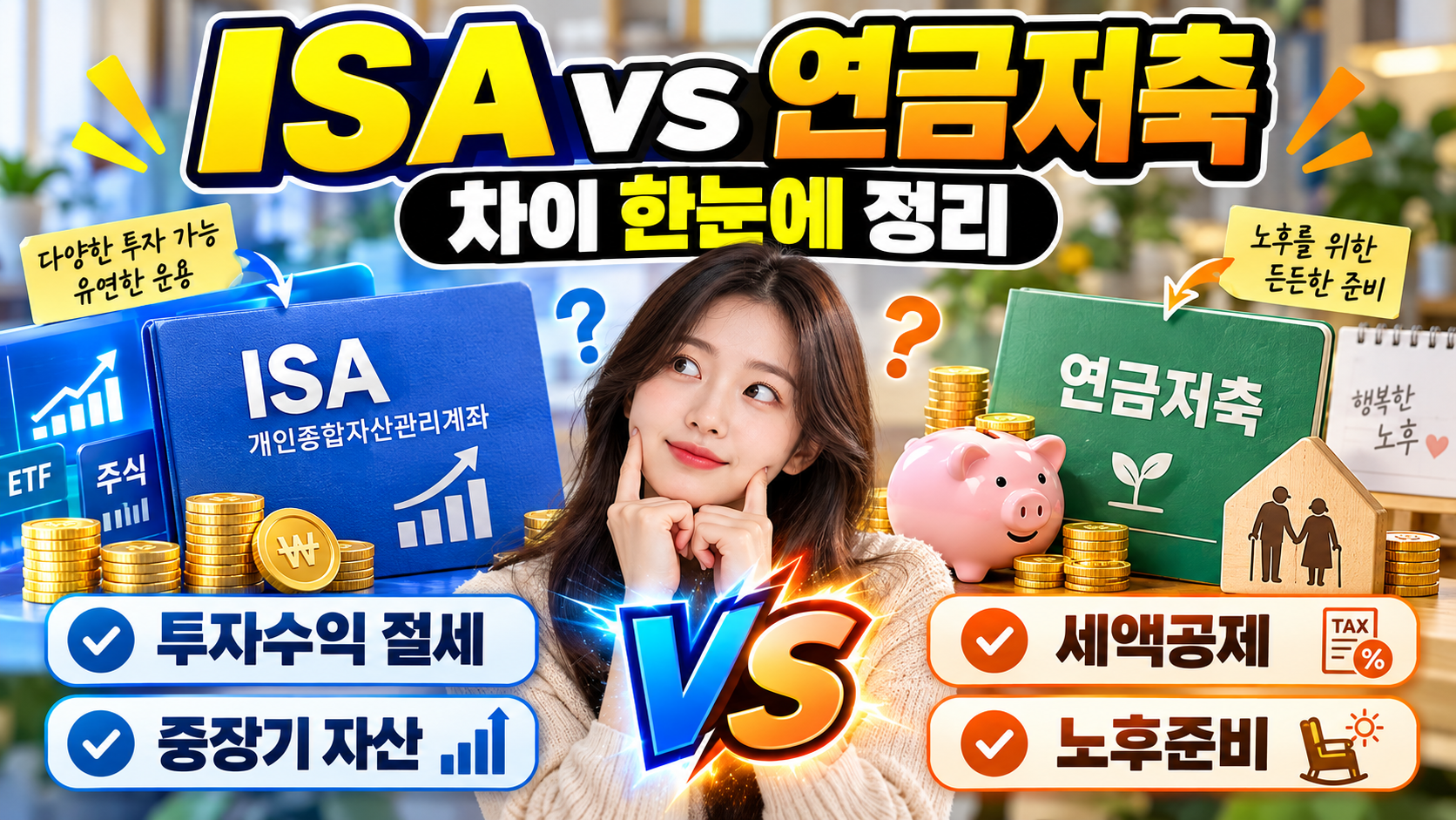 ISA와 연금저축 차이｜둘 중 어떤 계좌부터 만들어야 할까?